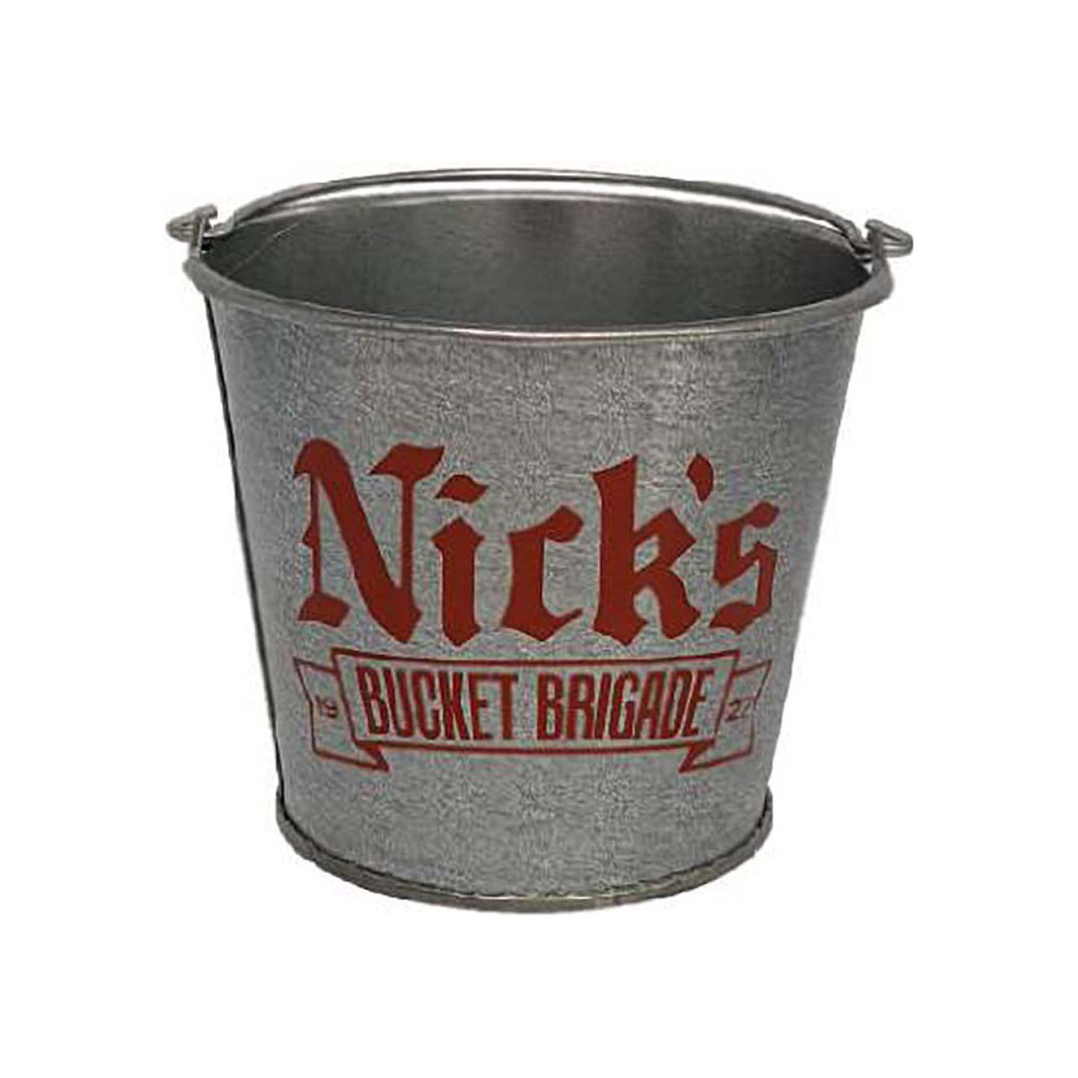 BBQ Time Personalized Red Metal Bucket