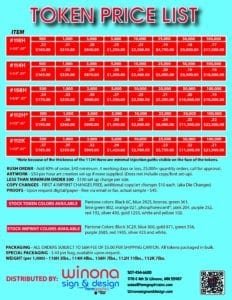 token size chart flyer front page - Formgraphics